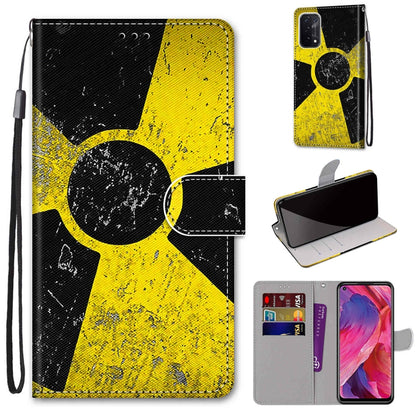 Coloured Drawing Cross Texture Horizontal Flip PU Leather Case with Holder & Card Slots & Wallet & Lanyard, For OPPO A93 5G / A93s 5G / A54 5G / A74 5G, For OPPO A54 4G / A16 4G / A53s 5G / A55 5G