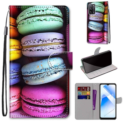 Coloured Drawing Cross Texture Horizontal Flip PU Leather Case with Holder & Card Slots & Wallet & Lanyard, For OPPO A93 5G / A93s 5G / A54 5G / A74 5G, For OPPO A54 4G / A16 4G / A53s 5G / A55 5G