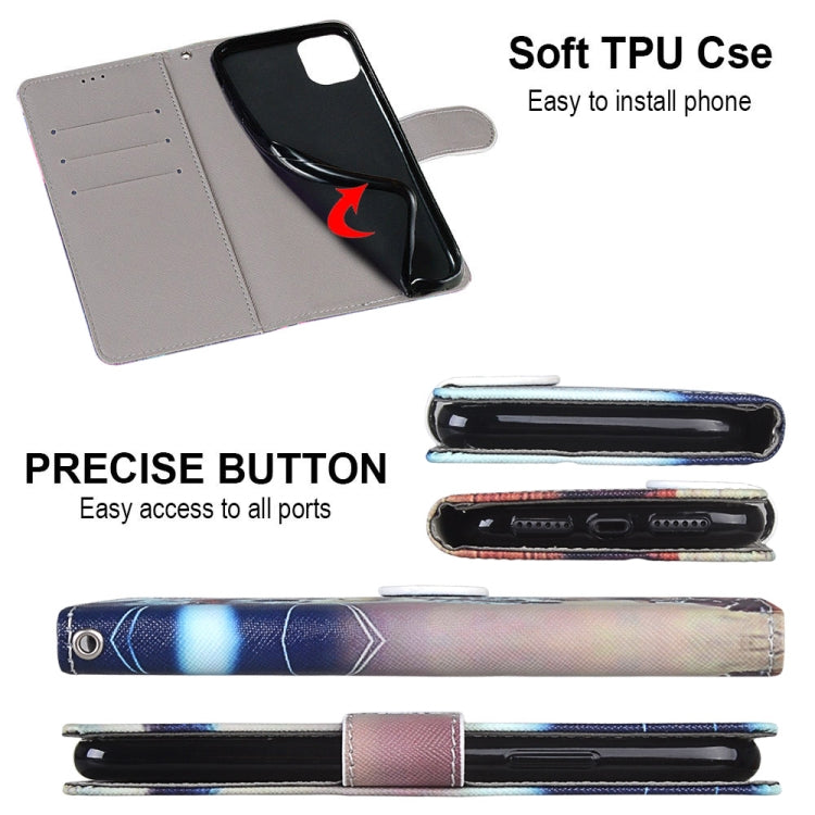 Coloured Drawing Cross Texture Horizontal Flip PU Leather Case with Holder & Card Slots & Wallet & Lanyard, For OPPO A72 5G / A73 5G / A53 5G, For OPPO F19 / A74 4G