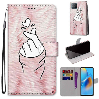 Coloured Drawing Cross Texture Horizontal Flip PU Leather Case with Holder & Card Slots & Wallet & Lanyard, For OPPO A72 5G / A73 5G / A53 5G, For OPPO F19 / A74 4G