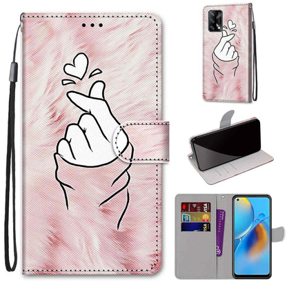 Coloured Drawing Cross Texture Horizontal Flip PU Leather Case with Holder & Card Slots & Wallet & Lanyard, For OPPO A72 5G / A73 5G / A53 5G, For OPPO F19 / A74 4G