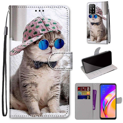 Coloured Drawing Cross Texture Horizontal Flip PU Leather Case with Holder & Card Slots & Wallet & Lanyard, For OPPO A94 5G / A95 5G / F19 Pro+ 5G, For Xiaomi Redmi 10