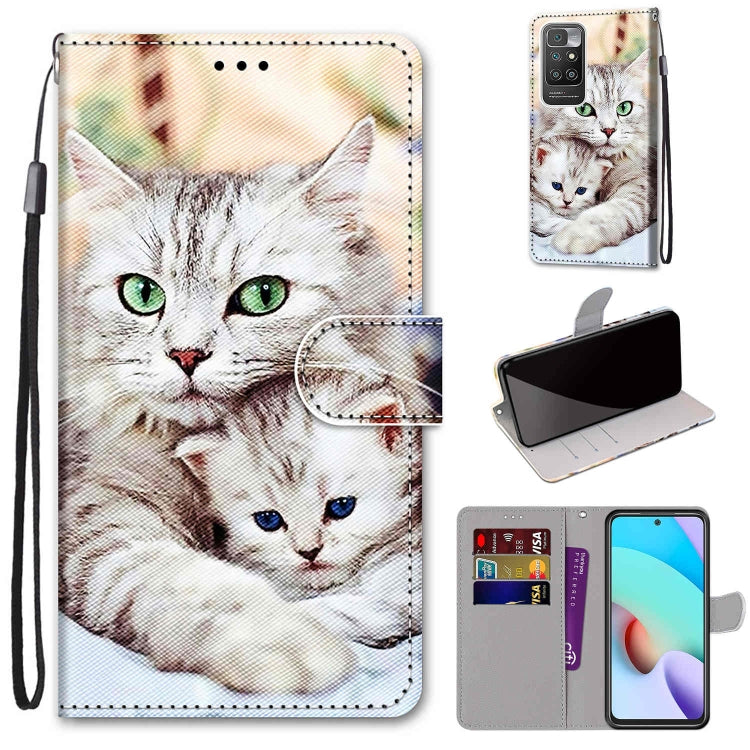 Coloured Drawing Cross Texture Horizontal Flip PU Leather Case with Holder & Card Slots & Wallet & Lanyard, For OPPO A94 5G / A95 5G / F19 Pro+ 5G, For Xiaomi Redmi 10