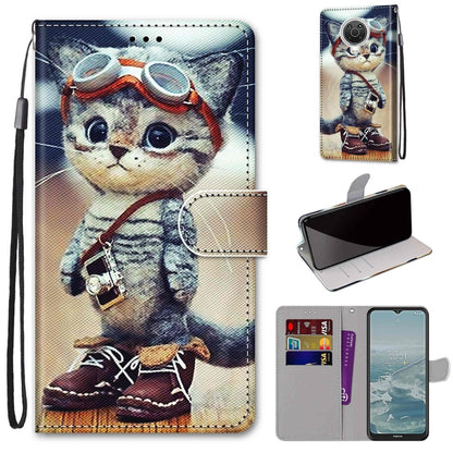 Coloured Drawing Cross Texture Horizontal Flip PU Leather Case with Holder & Card Slots & Wallet & Lanyard, For Nokia G20 / G10 / 6.3, For Samsung Galaxy A22 4G