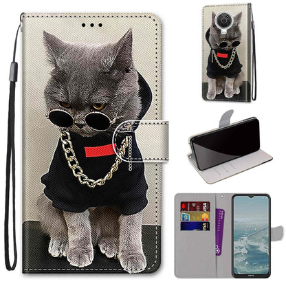 Coloured Drawing Cross Texture Horizontal Flip PU Leather Case with Holder & Card Slots & Wallet & Lanyard, For Nokia G20 / G10 / 6.3, For Samsung Galaxy A22 4G