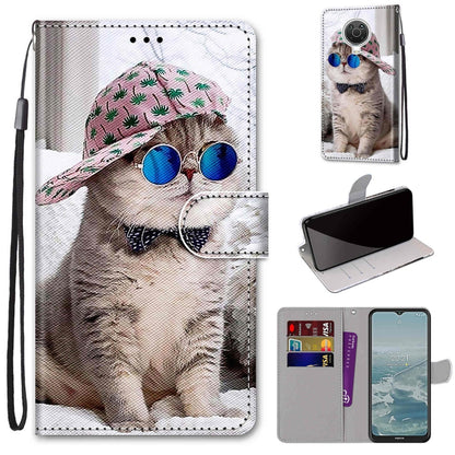 Coloured Drawing Cross Texture Horizontal Flip PU Leather Case with Holder & Card Slots & Wallet & Lanyard, For Nokia G20 / G10 / 6.3, For Samsung Galaxy A22 4G