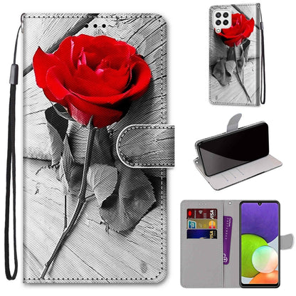 Coloured Drawing Cross Texture Horizontal Flip PU Leather Case with Holder & Card Slots & Wallet & Lanyard, For Nokia G20 / G10 / 6.3, For Samsung Galaxy A22 4G