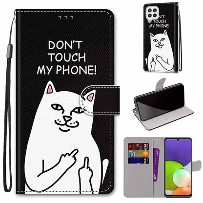 Coloured Drawing Cross Texture Horizontal Flip PU Leather Case with Holder & Card Slots & Wallet & Lanyard, For Nokia G20 / G10 / 6.3, For Samsung Galaxy A22 4G