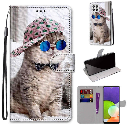 Coloured Drawing Cross Texture Horizontal Flip PU Leather Case with Holder & Card Slots & Wallet & Lanyard, For Nokia G20 / G10 / 6.3, For Samsung Galaxy A22 4G