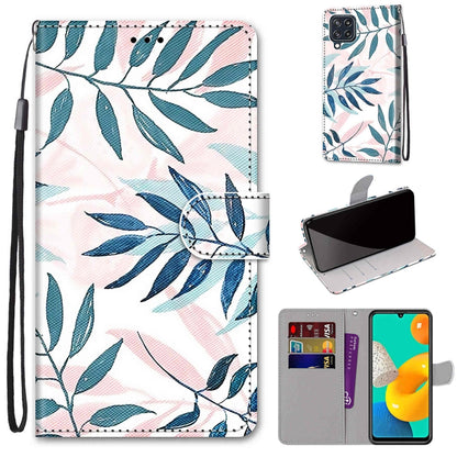 Coloured Drawing Cross Texture Horizontal Flip PU Leather Case with Holder & Card Slots & Wallet & Lanyard, For Samsung Galaxy A22 5G, For Samsung Galaxy M32 4G / F22