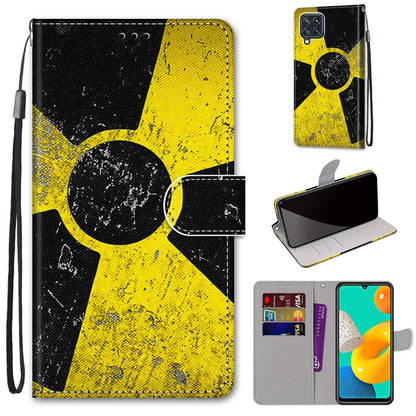 Coloured Drawing Cross Texture Horizontal Flip PU Leather Case with Holder & Card Slots & Wallet & Lanyard, For Samsung Galaxy A22 5G, For Samsung Galaxy M32 4G / F22