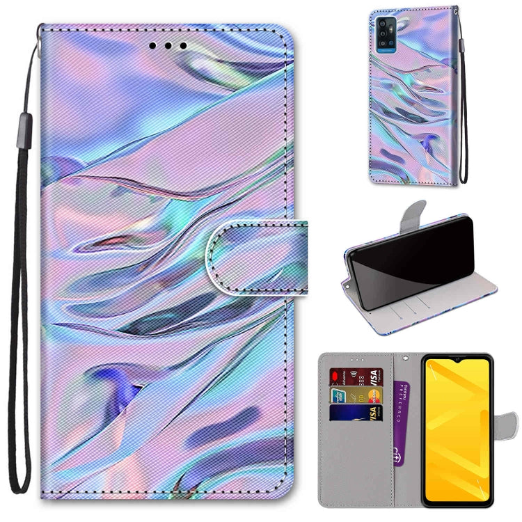Coloured Drawing Cross Texture Horizontal Flip PU Leather Case with Holder & Card Slots & Wallet & Lanyard, For ZTE Blade A51, For ZTE Blade A71