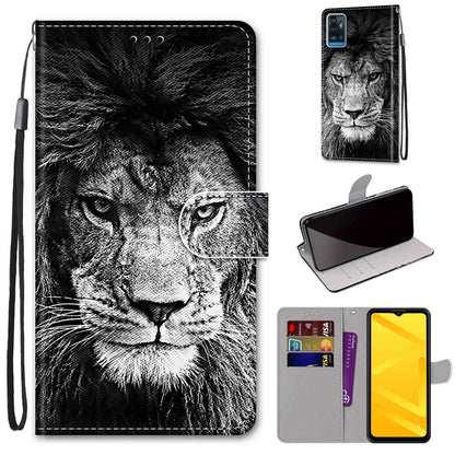 Coloured Drawing Cross Texture Horizontal Flip PU Leather Case with Holder & Card Slots & Wallet & Lanyard, For ZTE Blade A51, For ZTE Blade A71