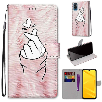 Coloured Drawing Cross Texture Horizontal Flip PU Leather Case with Holder & Card Slots & Wallet & Lanyard, For ZTE Blade A51, For ZTE Blade A71