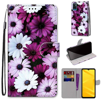 Coloured Drawing Cross Texture Horizontal Flip PU Leather Case with Holder & Card Slots & Wallet & Lanyard, For ZTE Blade A51, For ZTE Blade A71