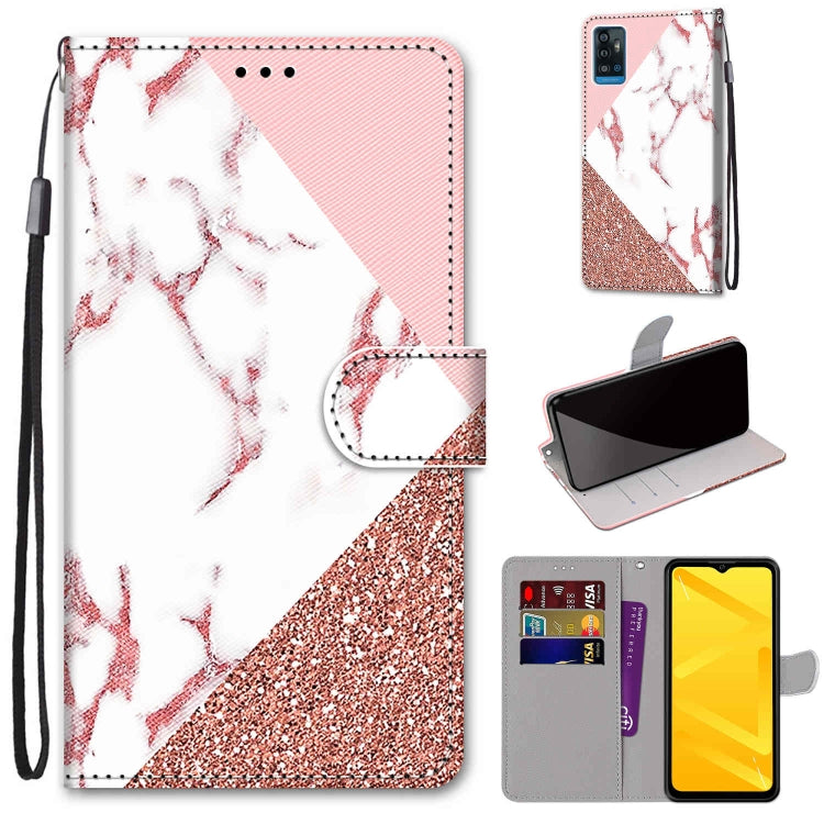 Coloured Drawing Cross Texture Horizontal Flip PU Leather Case with Holder & Card Slots & Wallet & Lanyard, For ZTE Blade A51, For ZTE Blade A71