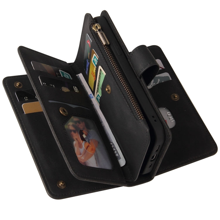 Skin Feel PU + TPU Horizontal Flip Leather Case with Holder & 15 Cards Slot & Wallet & Zipper Pocket & Lanyard, For Samsung Galaxy A01, For Samsung Galaxy A02 EU Version, For Samsung Galaxy A02s, For Samsung Galaxy A03s, For Samsung Galaxy A12 5G      ...