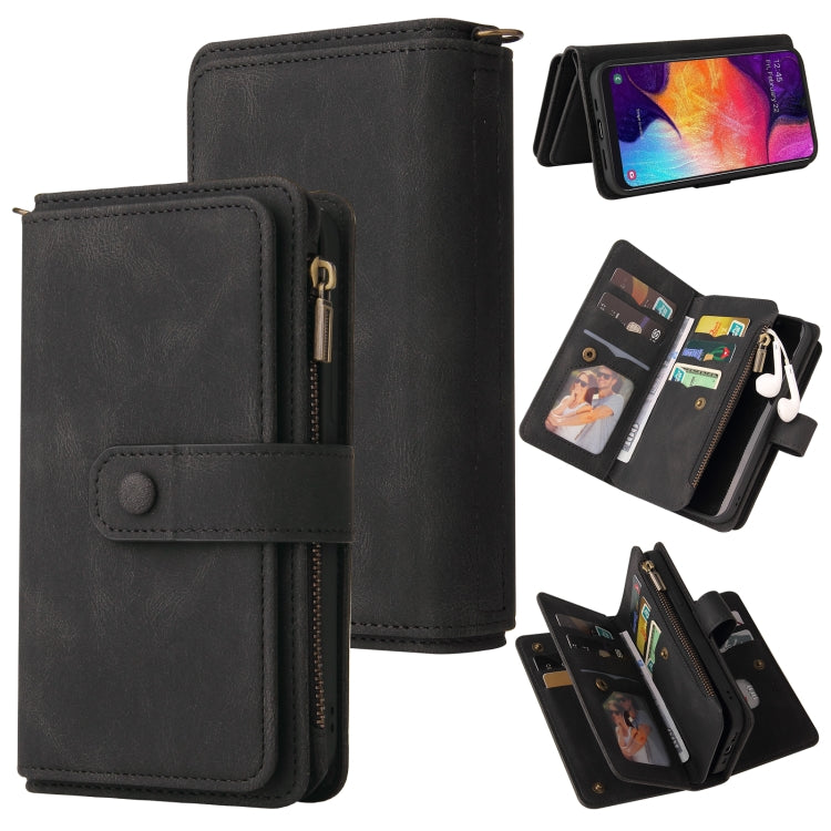 Skin Feel PU + TPU Horizontal Flip Leather Case with Holder & 15 Cards Slot & Wallet & Zipper Pocket & Lanyard, For Samsung Galaxy A42 5G, For Samsung Galaxy A50, For Samsung Galaxy A51 4G, For Samsung Galaxy A51 5G, For Samsung Galaxy A52 5G / 4G     ...