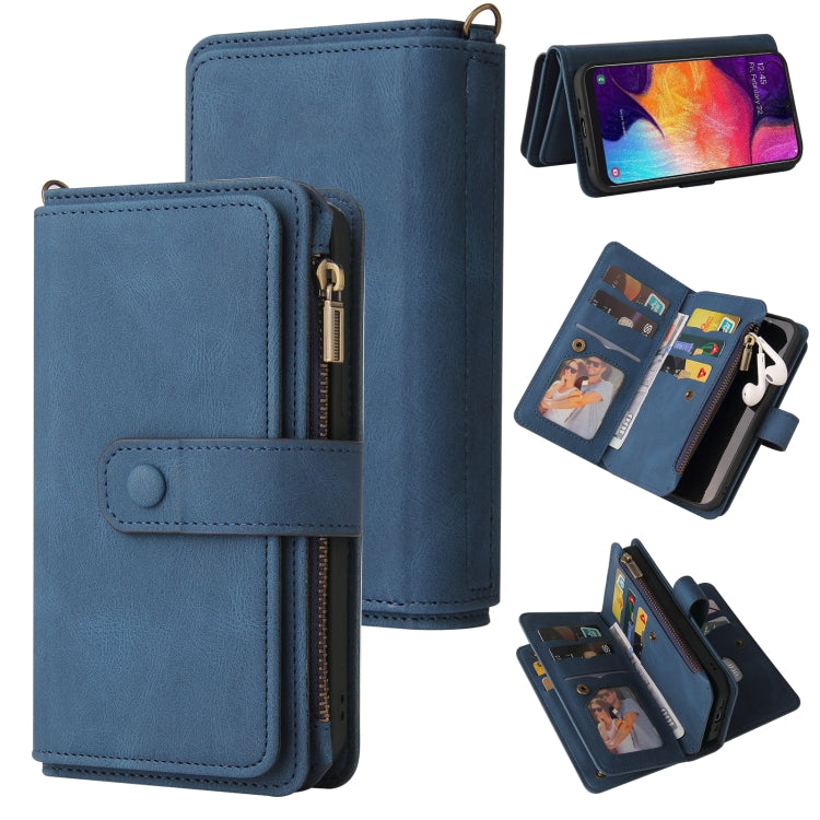 Skin Feel PU + TPU Horizontal Flip Leather Case with Holder & 15 Cards Slot & Wallet & Zipper Pocket & Lanyard, For Samsung Galaxy A42 5G, For Samsung Galaxy A50, For Samsung Galaxy A51 4G, For Samsung Galaxy A51 5G, For Samsung Galaxy A52 5G / 4G     ...