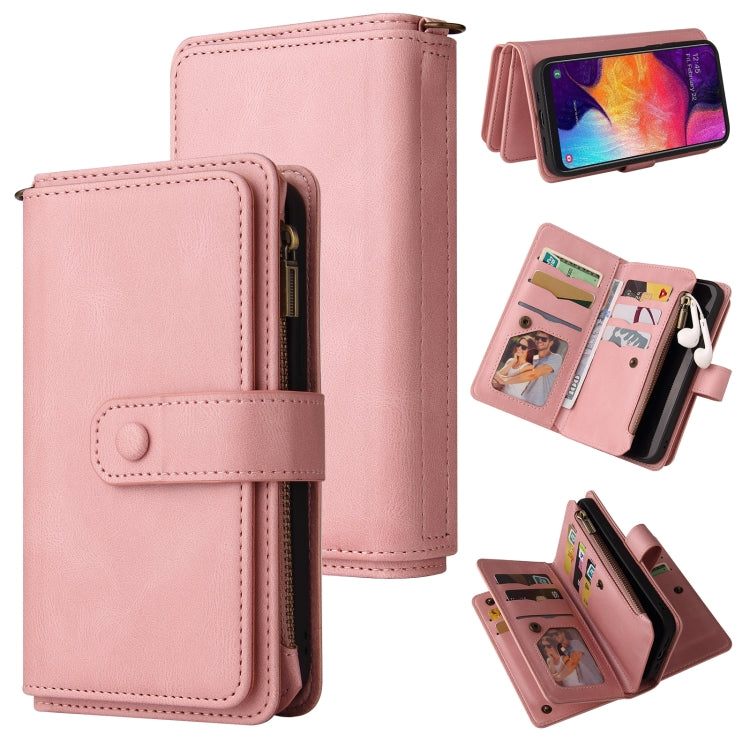 Skin Feel PU + TPU Horizontal Flip Leather Case with Holder & 15 Cards Slot & Wallet & Zipper Pocket & Lanyard, For Samsung Galaxy A42 5G, For Samsung Galaxy A50, For Samsung Galaxy A51 4G, For Samsung Galaxy A51 5G, For Samsung Galaxy A52 5G / 4G     ...