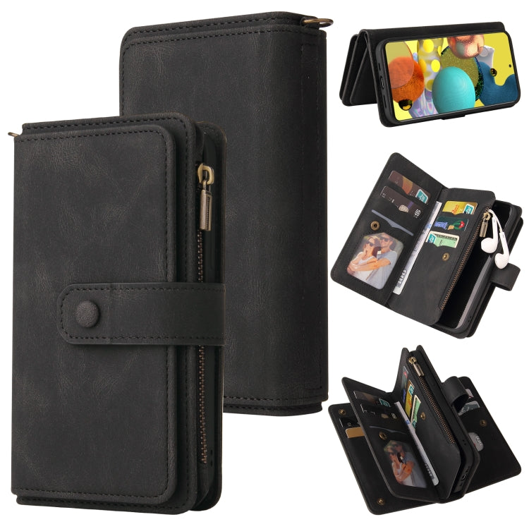 Skin Feel PU + TPU Horizontal Flip Leather Case with Holder & 15 Cards Slot & Wallet & Zipper Pocket & Lanyard, For Samsung Galaxy A42 5G, For Samsung Galaxy A50, For Samsung Galaxy A51 4G, For Samsung Galaxy A51 5G, For Samsung Galaxy A52 5G / 4G     ...