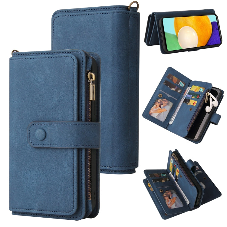 Skin Feel PU + TPU Horizontal Flip Leather Case with Holder & 15 Cards Slot & Wallet & Zipper Pocket & Lanyard, For Samsung Galaxy A42 5G, For Samsung Galaxy A50, For Samsung Galaxy A51 4G, For Samsung Galaxy A51 5G, For Samsung Galaxy A52 5G / 4G     ...