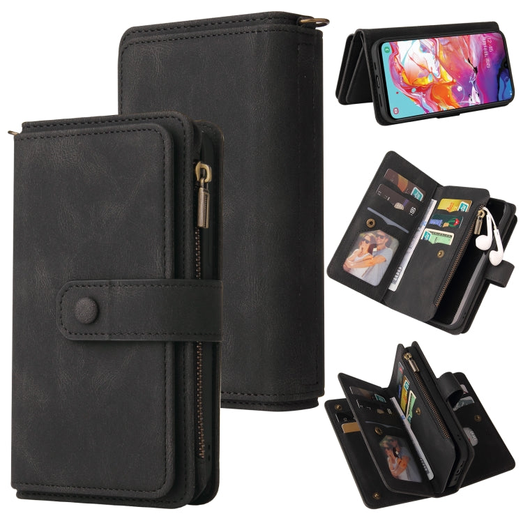 Skin Feel PU + TPU Horizontal Flip Leather Case with Holder & 15 Cards Slot & Wallet & Zipper Pocket & Lanyard, For Samsung Galaxy A42 5G, For Samsung Galaxy A50, For Samsung Galaxy A51 4G, For Samsung Galaxy A51 5G, For Samsung Galaxy A52 5G / 4G     ...
