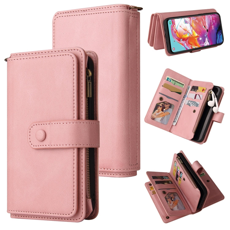 Skin Feel PU + TPU Horizontal Flip Leather Case with Holder & 15 Cards Slot & Wallet & Zipper Pocket & Lanyard, For Samsung Galaxy A42 5G, For Samsung Galaxy A50, For Samsung Galaxy A51 4G, For Samsung Galaxy A51 5G, For Samsung Galaxy A52 5G / 4G     ...