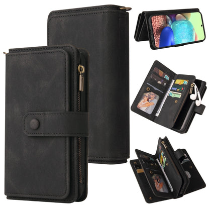 Skin Feel PU + TPU Horizontal Flip Leather Case with Holder & 15 Cards Slot & Wallet & Zipper Pocket & Lanyard, For Samsung Galaxy A42 5G, For Samsung Galaxy A50, For Samsung Galaxy A51 4G, For Samsung Galaxy A51 5G, For Samsung Galaxy A52 5G / 4G     ...
