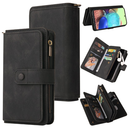 Skin Feel PU + TPU Horizontal Flip Leather Case with Holder & 15 Cards Slot & Wallet & Zipper Pocket & Lanyard, For Samsung Galaxy A42 5G, For Samsung Galaxy A50, For Samsung Galaxy A51 4G, For Samsung Galaxy A51 5G, For Samsung Galaxy A52 5G / 4G     ...