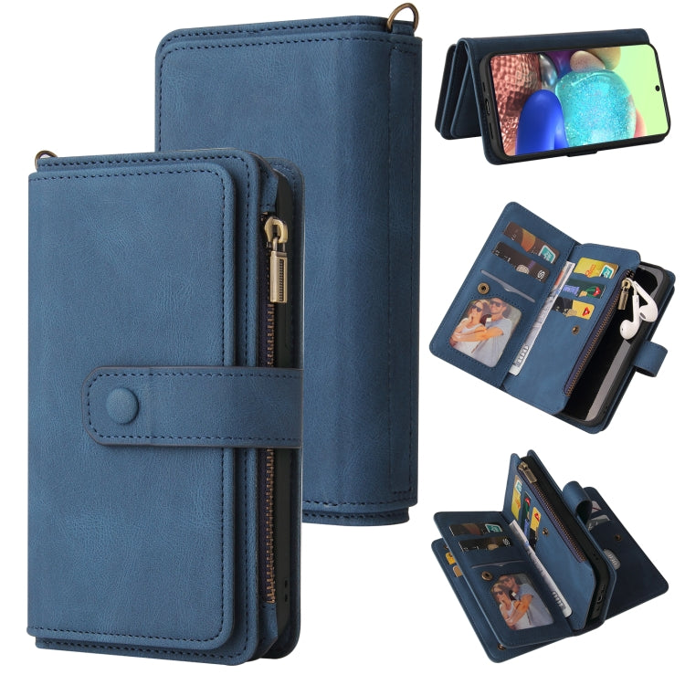 Skin Feel PU + TPU Horizontal Flip Leather Case with Holder & 15 Cards Slot & Wallet & Zipper Pocket & Lanyard, For Samsung Galaxy A42 5G, For Samsung Galaxy A50, For Samsung Galaxy A51 4G, For Samsung Galaxy A51 5G, For Samsung Galaxy A52 5G / 4G     ...