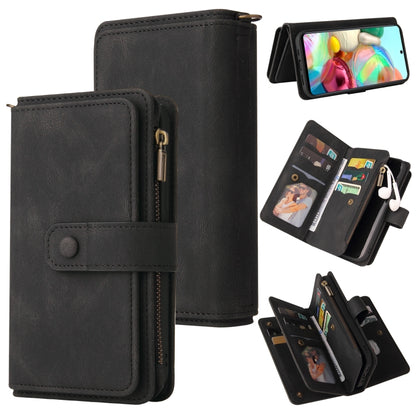 Skin Feel PU + TPU Horizontal Flip Leather Case with Holder & 15 Cards Slot & Wallet & Zipper Pocket & Lanyard, For Samsung Galaxy A42 5G, For Samsung Galaxy A50, For Samsung Galaxy A51 4G, For Samsung Galaxy A51 5G, For Samsung Galaxy A52 5G / 4G     ...