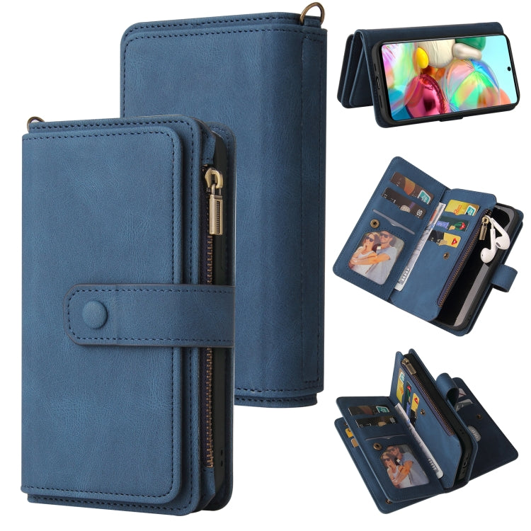 Skin Feel PU + TPU Horizontal Flip Leather Case with Holder & 15 Cards Slot & Wallet & Zipper Pocket & Lanyard, For Samsung Galaxy A42 5G, For Samsung Galaxy A50, For Samsung Galaxy A51 4G, For Samsung Galaxy A51 5G, For Samsung Galaxy A52 5G / 4G     ...