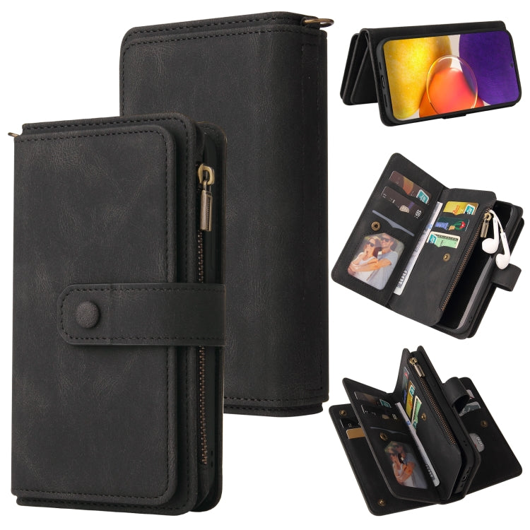 Skin Feel PU + TPU Horizontal Flip Leather Case with Holder & 15 Cards Slot & Wallet & Zipper Pocket & Lanyard, For Samsung Galaxy A42 5G, For Samsung Galaxy A50, For Samsung Galaxy A51 4G, For Samsung Galaxy A51 5G, For Samsung Galaxy A52 5G / 4G     ...