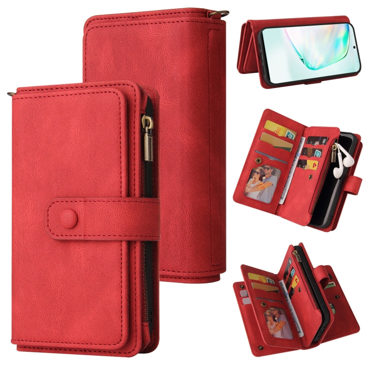 Skin Feel PU + TPU Horizontal Flip Leather Case with Holder & 15 Cards Slot & Wallet & Zipper Pocket & Lanyard, For Samsung Galaxy A42 5G, For Samsung Galaxy A50, For Samsung Galaxy A51 4G, For Samsung Galaxy A51 5G, For Samsung Galaxy A52 5G / 4G     ...