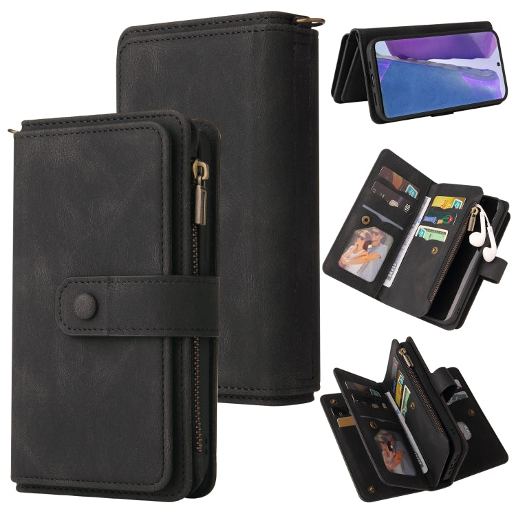 Skin Feel PU + TPU Horizontal Flip Leather Case with Holder & 15 Cards Slot & Wallet & Zipper Pocket & Lanyard, For Samsung Galaxy M10 / A10, For Samsung Galaxy Note20, For Samsung Galaxy Note20 Ultra, For Samsung Galaxy Note10 5G                      ...