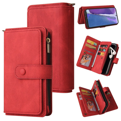 Skin Feel PU + TPU Horizontal Flip Leather Case with Holder & 15 Cards Slot & Wallet & Zipper Pocket & Lanyard, For Samsung Galaxy M10 / A10, For Samsung Galaxy Note20, For Samsung Galaxy Note20 Ultra, For Samsung Galaxy Note10 5G                      ...