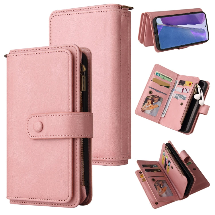 Skin Feel PU + TPU Horizontal Flip Leather Case with Holder & 15 Cards Slot & Wallet & Zipper Pocket & Lanyard, For Samsung Galaxy M10 / A10, For Samsung Galaxy Note20, For Samsung Galaxy Note20 Ultra, For Samsung Galaxy Note10 5G                      ...