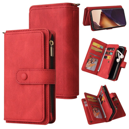 Skin Feel PU + TPU Horizontal Flip Leather Case with Holder & 15 Cards Slot & Wallet & Zipper Pocket & Lanyard, For Samsung Galaxy M10 / A10, For Samsung Galaxy Note20, For Samsung Galaxy Note20 Ultra, For Samsung Galaxy Note10 5G                      ...