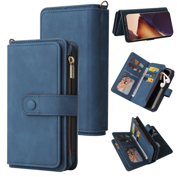 Skin Feel PU + TPU Horizontal Flip Leather Case with Holder & 15 Cards Slot & Wallet & Zipper Pocket & Lanyard, For Samsung Galaxy M10 / A10, For Samsung Galaxy Note20, For Samsung Galaxy Note20 Ultra, For Samsung Galaxy Note10 5G                      ...