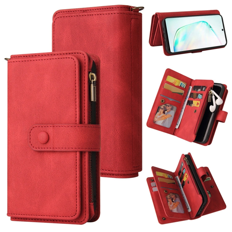 Skin Feel PU + TPU Horizontal Flip Leather Case with Holder & 15 Cards Slot & Wallet & Zipper Pocket & Lanyard, For Samsung Galaxy M10 / A10, For Samsung Galaxy Note20, For Samsung Galaxy Note20 Ultra, For Samsung Galaxy Note10 5G                      ...