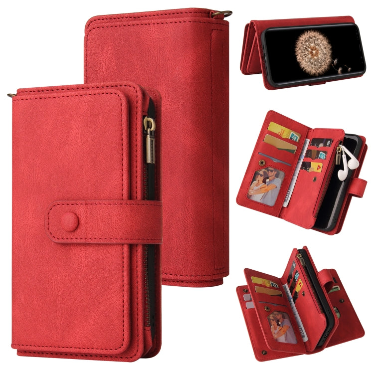 Skin Feel PU + TPU Horizontal Flip Leather Case with Holder & 15 Cards Slot & Wallet & Zipper Pocket & Lanyard, For Samsung Galaxy M10 / A10, For Samsung Galaxy Note20, For Samsung Galaxy Note20 Ultra, For Samsung Galaxy Note10 5G                      ...