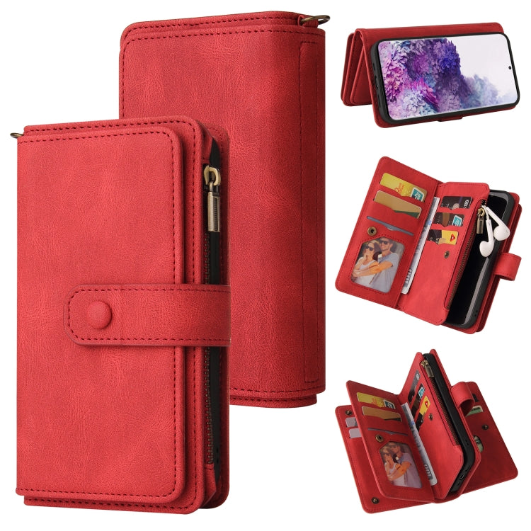Skin Feel PU + TPU Horizontal Flip Leather Case with Holder & 15 Cards Slot & Wallet & Zipper Pocket & Lanyard, For Samsung Galaxy M10 / A10, For Samsung Galaxy Note20, For Samsung Galaxy Note20 Ultra, For Samsung Galaxy Note10 5G                      ...