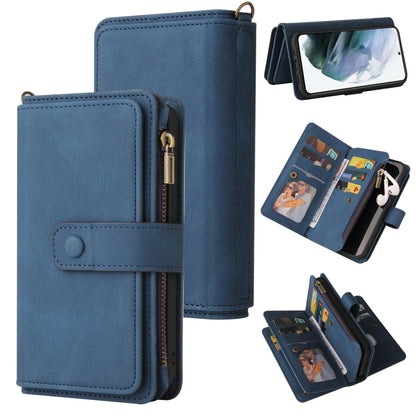 Skin Feel PU + TPU Horizontal Flip Leather Case with Holder & 15 Cards Slot & Wallet & Zipper Pocket & Lanyard, For Samsung Galaxy S20+, For Samsung Galaxy S20 Ultra, For Samsung Galaxy S21 5G, For Samsung Galaxy S21 FE 5G, For Samsung Galaxy S21 Ultra...