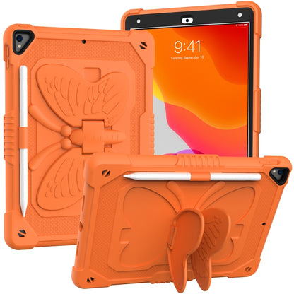 Pure Color PC + Silicone Anti-drop Protective Case with Butterfly Shape Holder & Pen Slot, For iPad 9.7 2018 & 2017 / Pro 9.7 inch / Air 2 / 6, For iPad 10.2 2021 & 2020 & 2019 / Air 3 10.5 inch, For iPad mini 6 2021 / mini 2024                        ...
