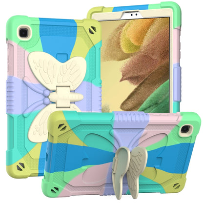 Beige PC + Silicone Anti-drop Protective Case with Butterfly Shape Holder & Pen Slot, For iPad 9.7 2018 & 2017 / Pro 9.7 inch / Air 2 / 6, For iPad 10.2 2021 & 2020 & 2019 / Air 3 10.5 inch, For iPad 10.2 2020 & 2019 / Air 3 10.5 inch                  ...