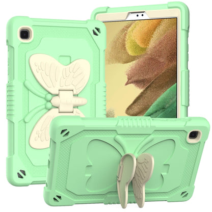 Beige PC + Silicone Anti-drop Protective Case with Butterfly Shape Holder & Pen Slot, For iPad 9.7 2018 & 2017 / Pro 9.7 inch / Air 2 / 6, For iPad 10.2 2021 & 2020 & 2019 / Air 3 10.5 inch, For iPad 10.2 2020 & 2019 / Air 3 10.5 inch                  ...