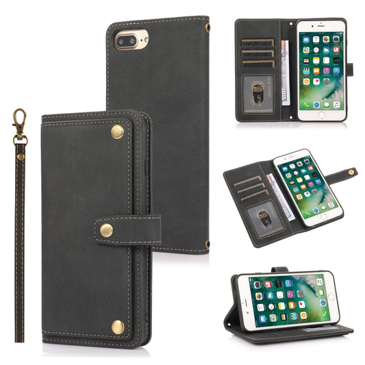 PU + TPU Horizontal Flip Leather Case with Holder & Card Slot & Wallet & Lanyard, For iPhone 8 Plus & 7 Plus, For iPhone XS / X, For iPhone XR, For iPhone XS Max, For iPhone 12 mini, For iPhone 12 / 12 Pro, For iPhone 12 Pro Max, For iPhone 13 mini
