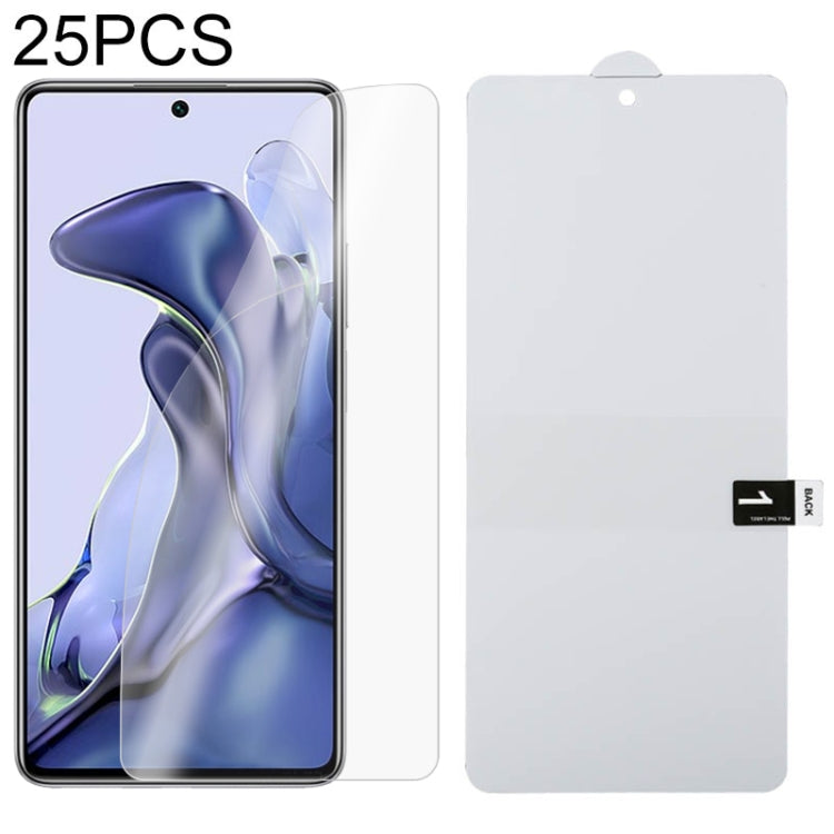 25 PCS Full Screen Protector Explosion-proof Hydrogel Film, For Samsung Galaxy M22 (25 PCS), For Xiaomi Mi 11T / 11T Pro (25 PCS)