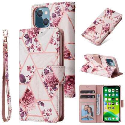 Marble Bronzing Stitching Horizontal Flip PU Leather Case with Holder & Card Slots & Wallet & Photo Frame, For iPhone 13 mini, For iPhone 13, For iPhone 13 Pro, For iPhone 13 Pro Max